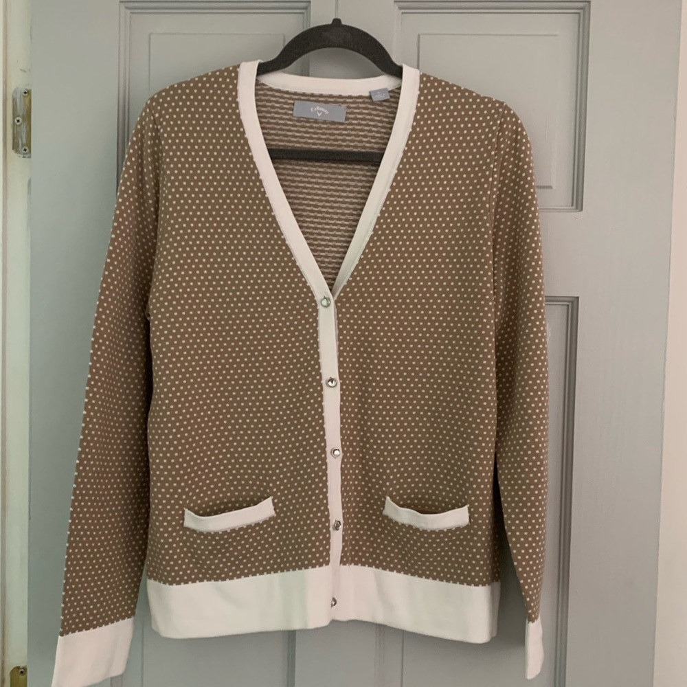 EUC Callaway button up golf cardigan sweater